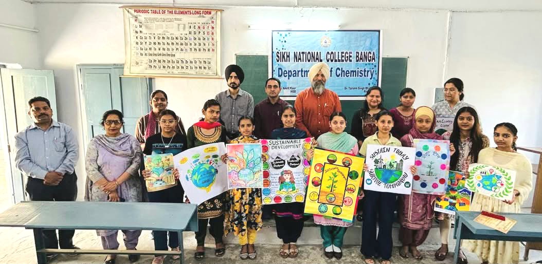 Poster making and speech competition organized by Chemistry Department on the topic of sustainable development.